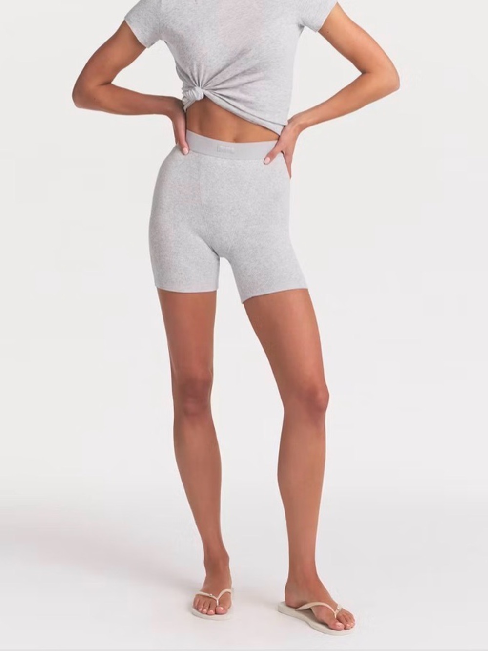 SKIMS Cotton Ribbed Boxer Shorts